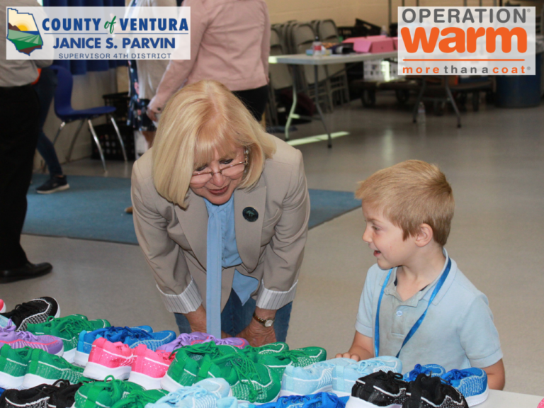 Ventura County Supervisor Janice Parvin Donates 5,000 Shoes in Collaboration with Operation Warm