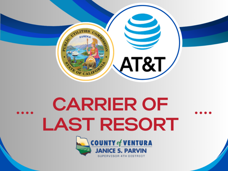 Supervisor Janice Parvin Responds to CPUC’s Proposed Motion to Dismiss AT&T’S Targeted Relief Request Of COLR