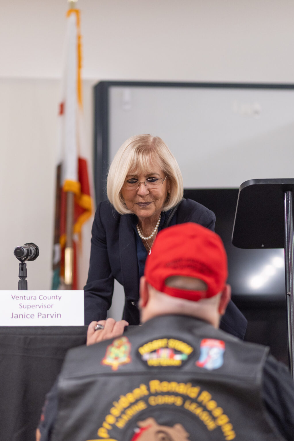 Janice And Vet At Town Hall