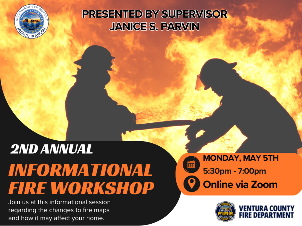 Supervisor Janice Parvin and Ventura County Fire Department to Host Virtual Informational Fire Workshop
